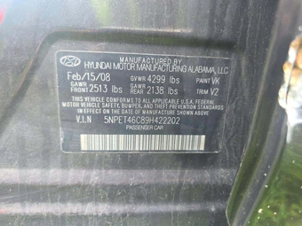 2009 Hyundai Sonata GLS – miniatura 5