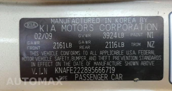 2009 Kia Spectra EX Sedan – miniatura 17