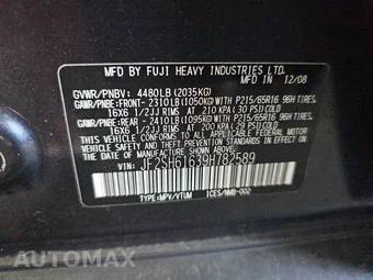 2009 Subaru Forester 2.5X – miniatura 14