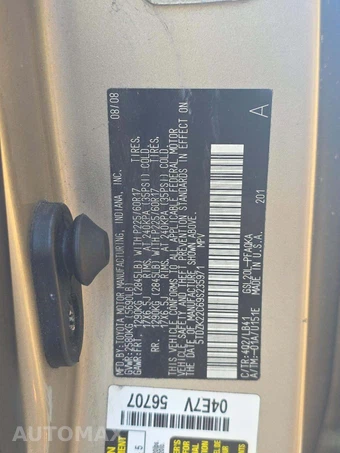 2009 Toyota Sienna XLE Minivan 7-Passenger 119.3" WB - miniatura 5