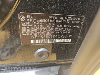 2010 BMW 7 Series Sedan 750Li – miniatura 14