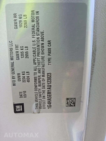 2010 Buick Lucerne CX 1CX - miniatura 2