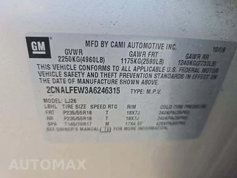 2010 Chevrolet Equinox LTZ 1LZ - miniatura 2