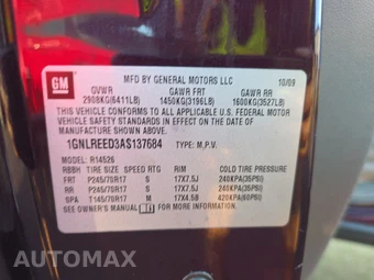 2010 Chevrolet Traverse LS 1LS – miniatura 15