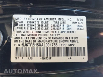 2010 Honda Accord Crosstour EX-L w/Navigation – miniatura 14