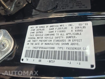 2010 Honda Accord Sedan EX-L - miniatura 14