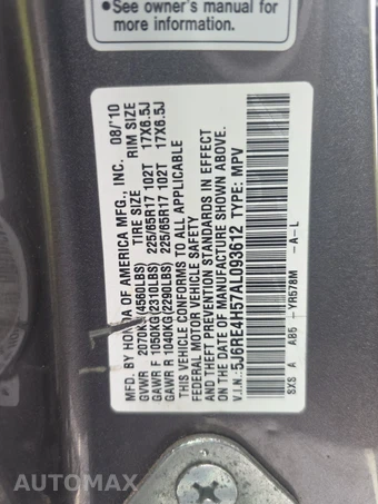 2010 Honda CR-V EX – miniatura 14