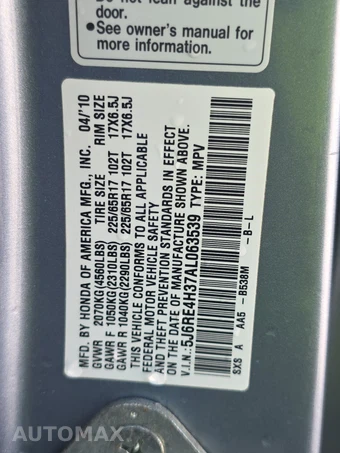2010 Honda CR-V LX - miniatura 14