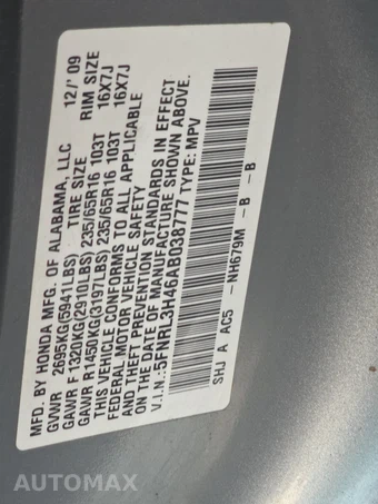2010 Honda Odyssey EX 118.1" WB - miniatura 15