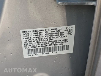 2010 Honda Pilot EX-L w/RES – miniatura 15