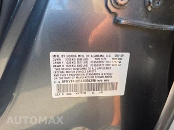 2010 Honda Pilot Touring w/Navigation & RES – miniatura 17