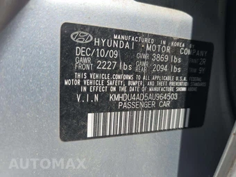 2010 Hyundai Elantra GLS Sedan - miniatura 5