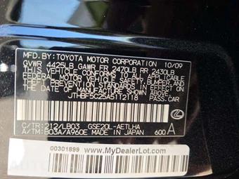 2010 Lexus IS 250 Sedan – miniatura 5
