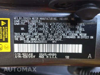 2010 Toyota Highlander Limited – miniatura 15