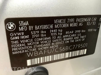 2011 BMW 5 Series Sedan 535i xDrive - miniatura 23