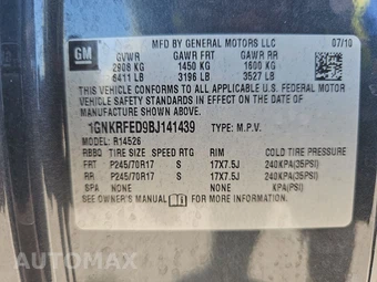 2011 Chevrolet Traverse LS 1LS – miniatura 15
