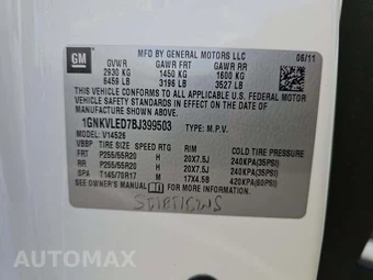 2011 Chevrolet Traverse LTZ 1LZ - miniatura 2