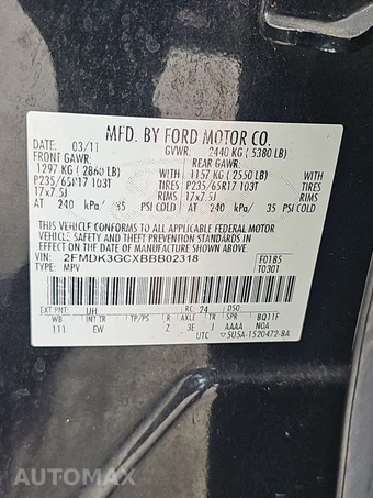 2011 Ford Edge SE – miniatura 14