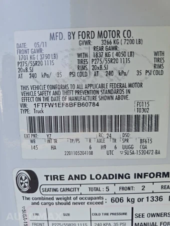 2011 Ford F-150 Lariat Crew Cab Short Bed - miniatura 14