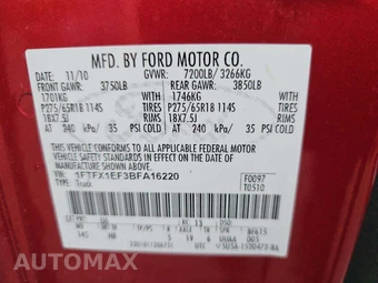 2011 Ford F-150 Lariat Extended Cab Medium Bed w/Rear Doors - miniatura 2