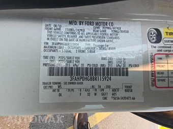 2011 Ford Fusion SE – miniatura 15