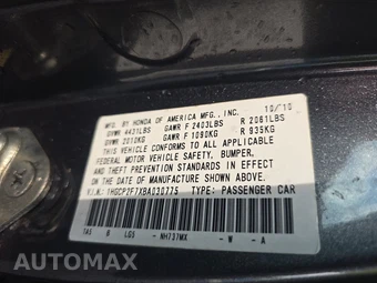 2011 Honda Accord Sedan EX – miniatura 14