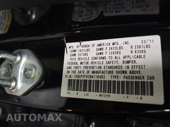 2011 Honda Accord Sedan EX-L w/Navigation – miniatura 15