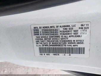2011 Honda Odyssey EX-L 118.1" WB - miniatura 12