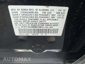 2011 Honda Pilot EX – miniatura 5