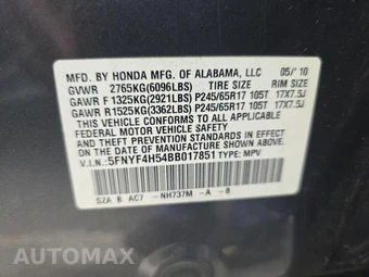 2011 Honda Pilot EX-L – miniatura 18