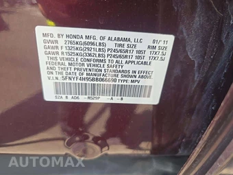 2011 Honda Pilot Touring w/Navigation & RES - miniatura 2