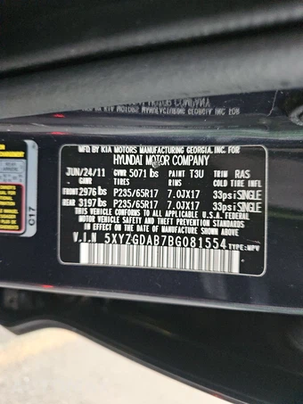 2011 Hyundai Santa Fe GLS – miniatura 14