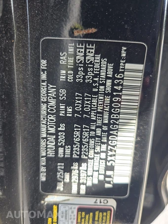 2011 Hyundai Santa Fe GLS – miniatura 14