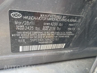 2011 Hyundai Sonata GLS – miniatura 14