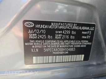 2011 Hyundai Sonata Limited – miniatura 14