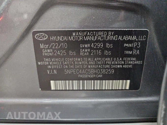 2011 Hyundai Sonata SE – miniatura 5