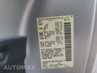2011 Nissan TITAN SV Extended Cab Medium Bed - miniatura 14