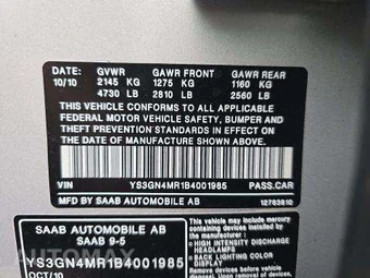 2011 Saab 9-5 Turbo4 - miniatura 5