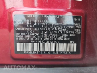 2011 Subaru Outback 3.6R Limited - miniatura 14