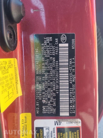 2011 Toyota Camry LE – miniatura 14
