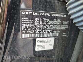 2012 BMW X3 Sports Activity Vehicle xDrive28i – miniatura 2