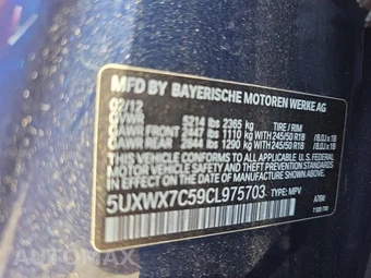 2012 BMW X3 Sports Activity Vehicle xDrive35i – miniatura 18