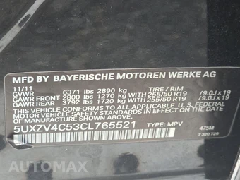 2012 BMW X5 Sports Activity Vehicle xDrive35i Premium – miniatura 14