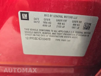 2012 Chevrolet Cruze LT 1LT – miniatura 15