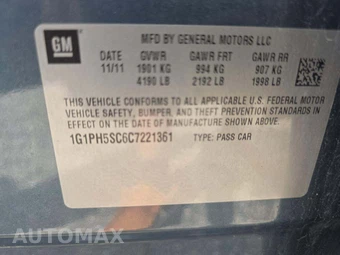 2012 Chevrolet Cruze LTZ 1LZ – miniatura 5