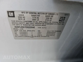 2012 Chevrolet Equinox LT 1LT - miniatura 14