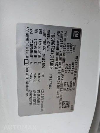 2012 Chevrolet Express 2500 Cargo Van 1WT 135.0" WB – miniatura 13