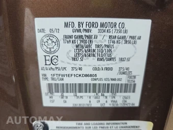 2012 Ford F-150 Lariat Crew Cab Medium Bed – miniatura 14