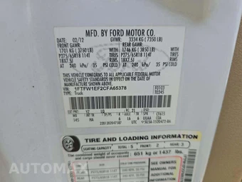 2012 Ford F-150 Lariat Crew Cab Short Bed - miniatura 5