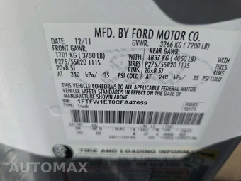 2012 Ford F-150 Lariat Crew Cab Short Bed - miniatura 5